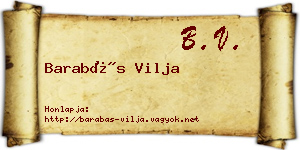 Barabás Vilja névjegykártya